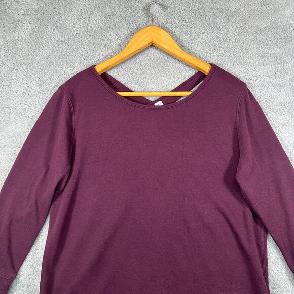 Old Navy Relaxed French-Terry Keyhole-Back Sweatshirt for Women Plus Size - Picture 3 of 11